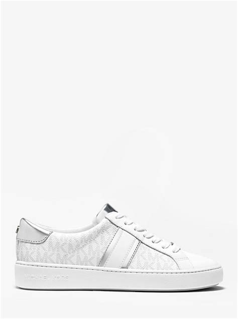 Irving Logo and Leather Stripe Sneaker 